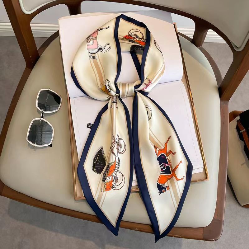 Luxury Bags China - Luxury Design Silk Skinny Headwear Scarf