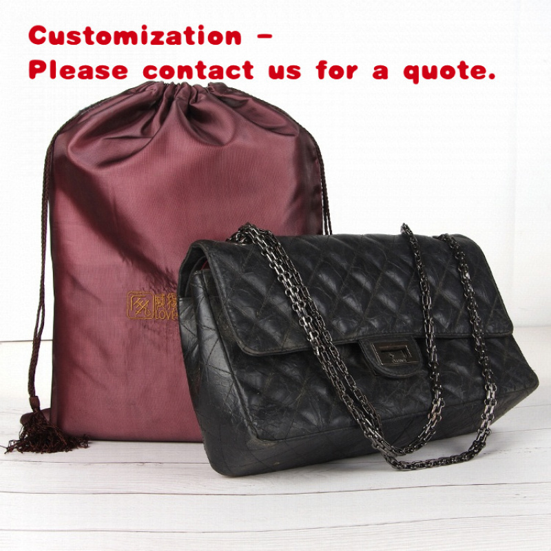 Luxury Bags Drawing - custom.Luxury Custom Draw String Satin Bag