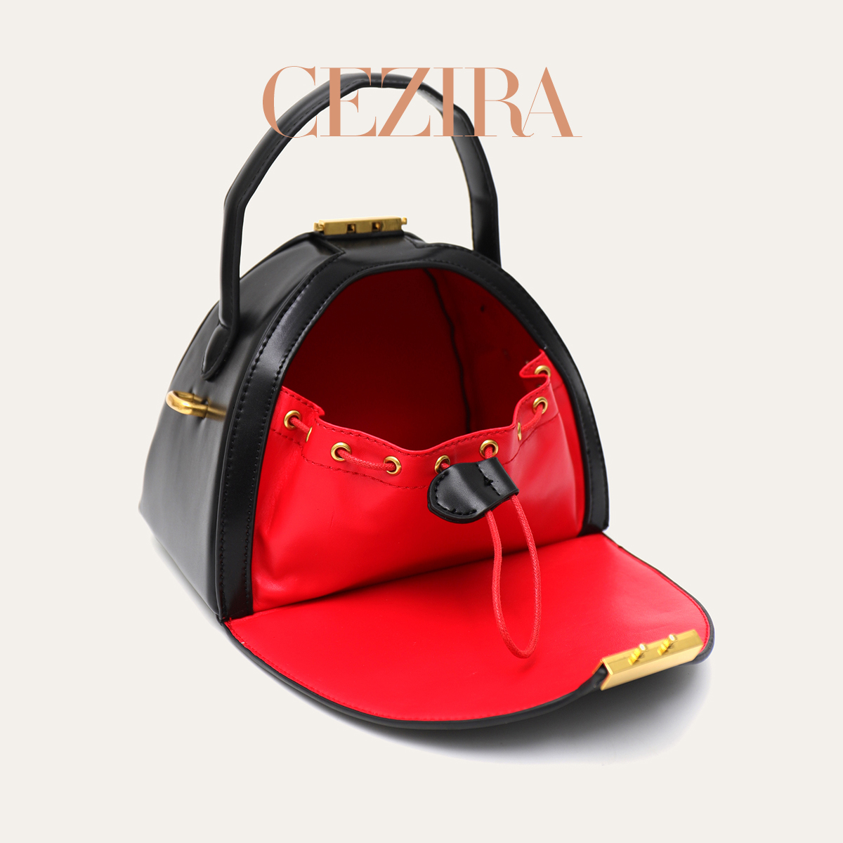 Structured Handbag Top Handle - CEZIRA Novelty PU Leather Women Fashion