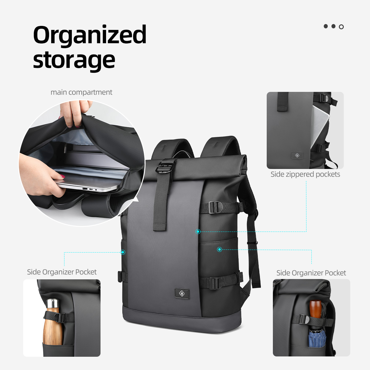 HK Waterproof Roll-Top Backpac - Structured Handbag Top Handle review and price