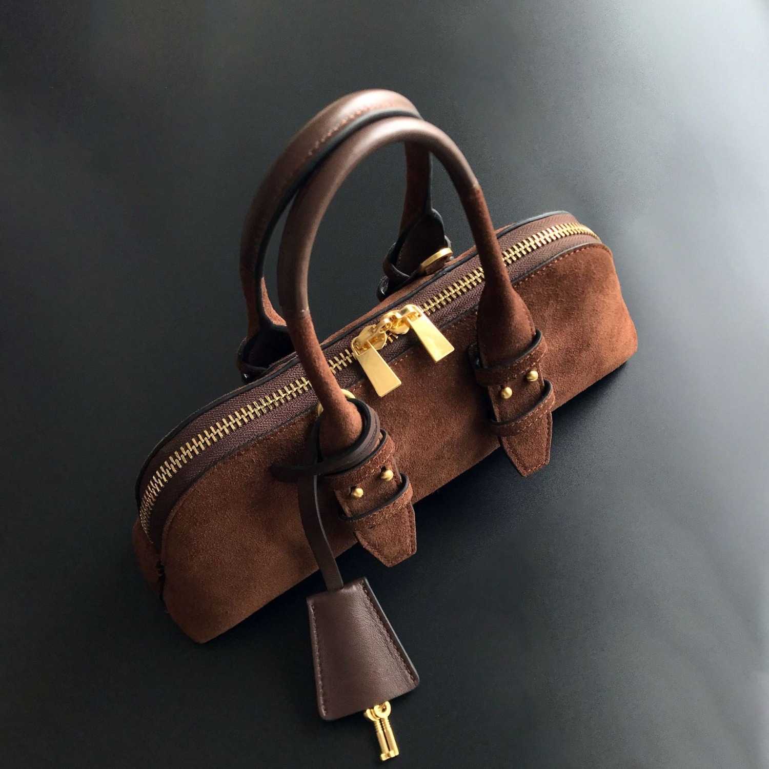 Women's Genuine Leather Bowlin - Structured Handbag Top Handle review and price