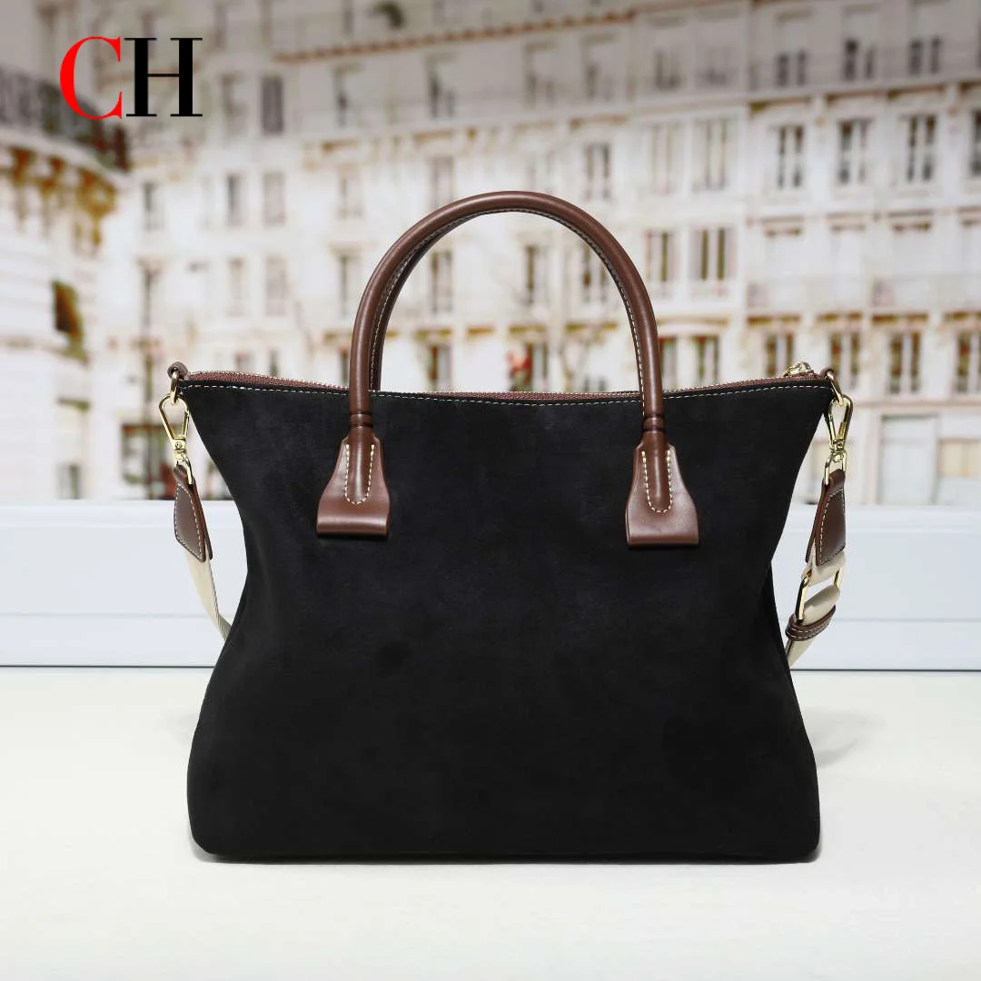 CH Premium Womens Suede Tote B - Structured Handbag Top Handle review and price