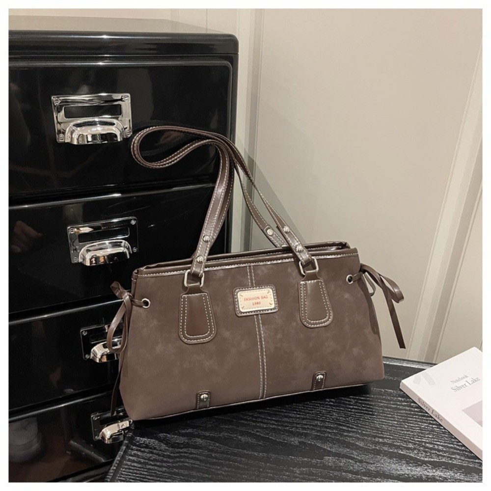 Minimalist Faux Leather Tote B - Structured Handbag Top Handle review and price