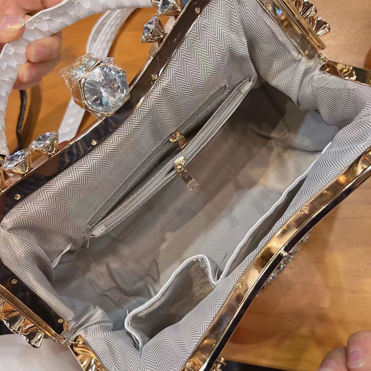 New Rhinestones Top-handle Bag - Structured Handbag Top Handle review and price
