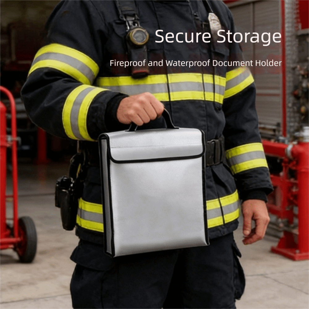 Waterproof Fireproof Document  - Structured Handbag Top Handle review and price