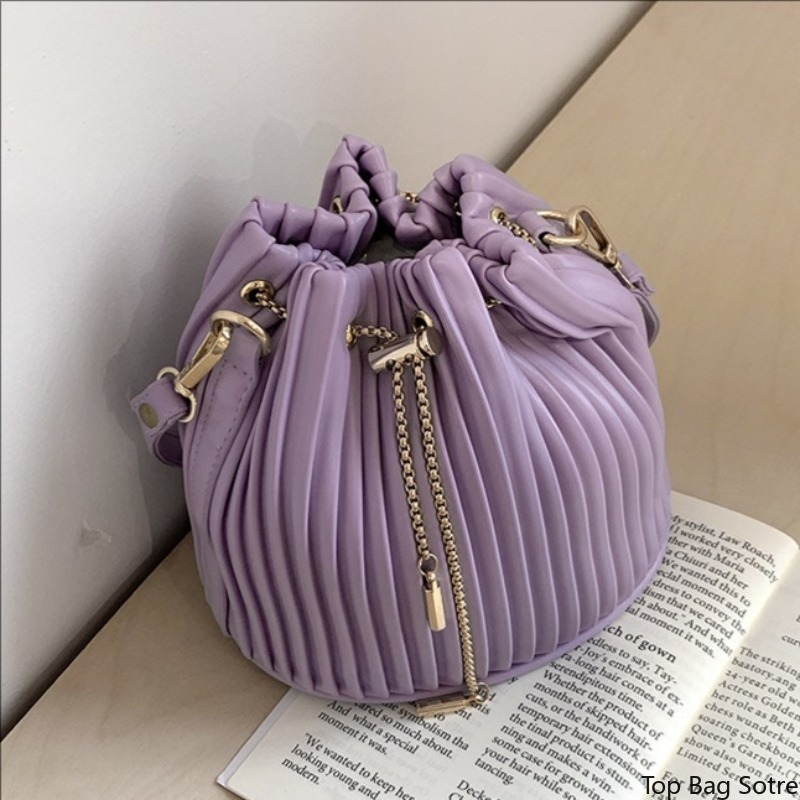 Women's Chain Crossbody Bucket - Structured Handbag Top Handle review and price