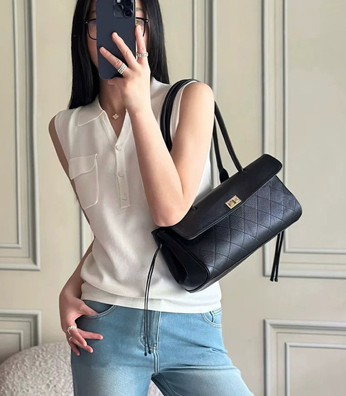 CLAREGQI  2026 New Genuine Lea - Structured Handbag Top Handle review and price